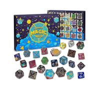 (2pcs)Dice Advent Calendar 2025, Polyhedral Dice, 24Days Christmas Countdown Calendar, Christmas Gifts, 24-Hole Advent Calendar Dice Box with Badge