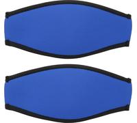 2pcs Diving Slap Mirror Cache-courroie Sous-marin DIVE Tuba Protection cheveux Bleu