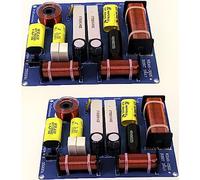 2PCS Diviseur de fréquence de Haut-Parleur Crossover 3 Voies 300W Haut-parleurs Audio HiFi Treble Middle Bass 3 Unités Filtre croisé pour Haut-parleurs de 3 à 5 Pouces