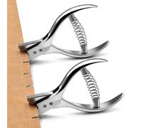 2PCS DIY Notch Pattern, Pince a Encocher en Acier Inoxydable, Notch Cutter 2 mm pour Plaquette d'Essai, Outil de Découpe et Marquage Précis pour Tissu, Couture, Design Créatif et Travaux Manuels