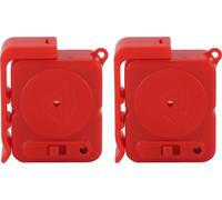 2pcs Door Handle Alarm Anti Theft Vibration Triggered Portable Door Window Alarm for Travel Car Hotel Red (alarme de poignée de porte antivol avec déclenchement par vibration)