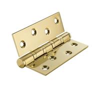 2PCS Dooroom Brass Thick Bearing Hinges 4"x3"x3mm, 5"x3"x3mm Solid Wood Door Black Gold Mute Hinges With Screws(PVD,4 inch)