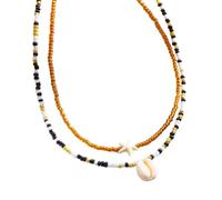 2pcs Double Brins Les Étoiles De Mer Et Le Collier Pendentif À Perles De Coquille Parfait Pour Vacances La Plage Et Rassemblements Décontractés Main Bijoux Faits Main