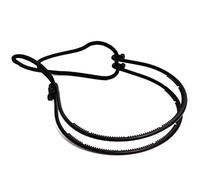 2PCS Double élastique bande de cheveux Hoop bandeau coiffe Noir