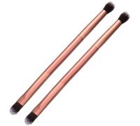 2Pcs Double Sided Makeup Brushes, Eyeshadow Smudge Brush with Soft Bristles, Compact & Portable Makeup Tools for Daily Use, Travel, Dating, Brush Sets