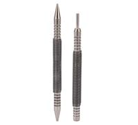 2PCS Double Tête Nail Setter Hinge Pin Punch Set, Spring Tools Charnière Punch Set Spring Charaded Design Carbon Steel Material 3500psi Impact Double Head Nail Setter Ensemble Poinçon D'axe Charnière