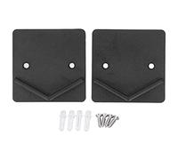 2pcs Douche Rideau Tige de Tige carrée du Support à extrémité carrée des Accessoires de Salle de Bain Noirs