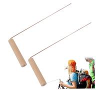 2pcs Dowshing-Singhing, Dowshingings Singhing Copper Spiritual with Wooden Patrings, Paranormal Equipment, Ghost Hunting Equipment for Divining Water, Treasure, Freed Articles