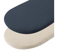 2pcs Drap Housse Couffin et Nacelle 70x35cm - Drap Berceau et Cododo pour Matelas Bébé