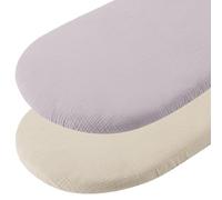 2pcs Drap Housse Couffin Nacelle Berceau 80x40cm - Matelas Nacelle Cododo Bebe