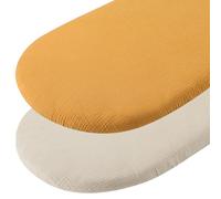 2pcs Drap Housse pour Couffin, Nacelle, Berceau et Cododo - 70x35cm Matelas Bébé