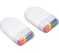 2pcs Drapeau Couleur du visage 6 couleurs Rayures arc-en-ciel -Fan -Brosse -Stick Corps pour festivals fête