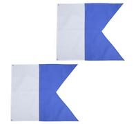 2PCS Drapeau de plongée, bleu et blanc Polyester Diver Drapeau pour la plongée en apnée sous-marine Activités sous-marines 27.6x23.6 pouces