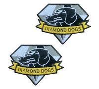 2pcs Drapeau Diamond Chien Patch Tactiques Broderie Dans Chien Service Patch, Appliques Anneaux Crochets Militaire Drôle Drapeau Patch Pour Vestes,Gilets,Sacs,Vêtements,Sac À Dos