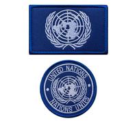 2pcs Drapeau Patch Les Nations Unies Tactiques Broderie Dans Patch, Appliques Anneaux Crochets Militaire Drôle Drapeau Patch Pour Vêtements,Vestes,Gilets,Sacs,Sac À Dos