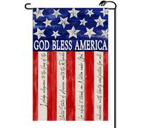 2Pcs Drapeaux 4 Juillet, Que Dieu Bénisse L'Amérique, Étoiles Et Rayures | 30X45Cm Drapeau Double Face Durable Bannières Pour Ferme Fêtes