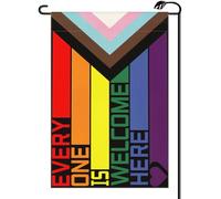 2Pcs Drapeaux Bienvenue À Rainbow Lgbtq+ ! Tout Le Monde Est Le