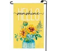 2Pcs Drapeaux Bonjour Soleil Tournesols D'Été Fleur Saisonnière