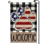 2Pcs Drapeaux De Jardin Fête Nationale Américaine Du 4 Juillet:Empreinte | 30X45Cm Drapeau De Cour Éclatantes Durable Bannière Pour Porte Fêtes