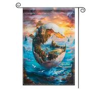 2Pcs Drapeaux Île Aux Œufs Et Design Drapeau De Jardin | 30X45Cm Drapeau Durable Éclatantes Drapeaux De Jardin Pour Intérieure Vacances