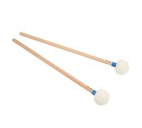 2Pcs Drum Mallet Kit, Wooden Handle Felt Head Drum Sticks, Professional Non Slip Drum Mallet Accessory Set for Bass Drums Timpani Snare Drums, with Maple Wood Handle for Easy Playi (Bleue)
