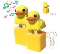 2pcs Ducky Quacking Fidget Toy,Quacking Duck Keychain, Quacking Keyboard Button - Sensory Toys Stress Reliever, Keycaps That Quack,quacking Duck Fidget Toy Keychain,Duck Keyboard Quacking Button