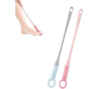 2PCS Easy-Reach Deep Cleaning Foot Brush, 15.7" 3-in-1 Foot Scrubber for Wet or Dry Brushing, Ideal for Seniors, Expecting Mothers, Men & Women Foot Scrubber Exfoliating Brush (Short-haired,2pcs)