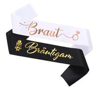 2PCS Écharpes Mariée et Marié - Accessoires EVJF et EVG pour Femmes et Hommes, Décorations de Mariage, Bride to Be Écharpe Cadeaux Drôles pour Enterrement de Vie de Jeune Fille et Garçon