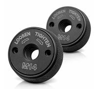 2PCS écrous à serrage rapide M14 pour meuleuses d'angle, écrou de meuleuse M14 avec design antidérapant, idéal pour disques abrasifs et accessoires