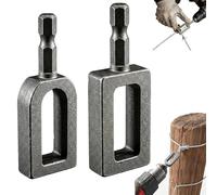 2PCS Electric Drill Wire Twisting Tool, Heavy Duty Wire Twister for Drill with 1/4" Hex Shank, Wire Twister Tool, Professional Wire Twisting Tools for Fencing, Rebar Tying (#9+#11)