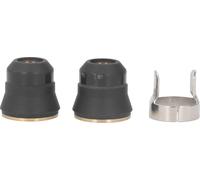 2PCS Electrode Shield Caps with 1PC Welding Stand Off Ceramic Nozzle Plasma Cutting Torch Part Kit