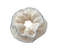 2pcs Elegant Cute Lace Scrunchies Women Girl Elastic Hair Rubber Band Accessories Tie Ring Rope Headdress Headwear Ornament(Blue)