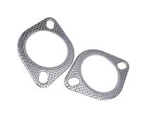 2pcs En Acier Inoxydable Échappement À La Brise De La Bride Universals Joint Feu Avec Deux Trous Moteur Voiture