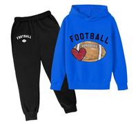 2PCS Enfants Survêtement Ensemble - Pull Hoodies et Pantalons veste zippée intégrale et pantalon Sweats à Capuche Pantalons Hip Hop Streetwear Basketball Survêtement Uniforme Âges de 18 mois à 8 ans