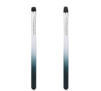 2pcs Ensemble de Pinceaux à Ongles, Pinceaux à Ongles avec Tête Ronde et Plate Outils de Peinture pour Stylo pour la Conception de Nail et Nettoyage des Erreurs de Polissage