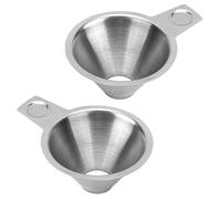 2pcs Entonnoirs pour la Cuisine, Fond de 2,2cm Entonnoir Réutilisable en Acier Inoxydable Entonnoir à Épices Cuisine Entonnoir en Métal sans Déversement pour Sel Condiments Liquides Huiles