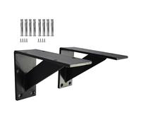 2Pcs Equerre Etagere Murale Robuste, Charge Maximale 500kg, Support d'Étagère Épaisseur 5mm, Cadre de Support d'Étagère en Forme L pour Déco Salon Cuisine Chambre (25cm/9.8in)