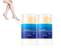 2PCS Equrhsa Foot Care Cream Cracked Feet,Equrhsa Crack Feet Prevention Stick,Bâton réparateur pour talons gercés,Crème réparatrice pour pieds secs et crevassés et fissures,Crème hydratante (Bleu, 2)