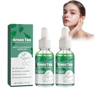 2PCS Essence Pour Sérums Et Fluides For Thé Vert, Essence Antioxydante pour le Visage, Sérum de Peau Claire au Thé Vert, Texture De Sécurité Naturelle, les peau réparatrice (30ML)