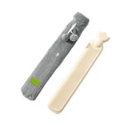 2PCS Extra long hot water bottle, extra large water-filled shoulder and neck warmer, bed, quilt artifact in winter Pour Ventre Cou(Deep Stripe)