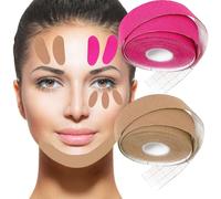 2PCS Face Lift Tape, Autocollant Lifting Visage, Patch Anti Rides Visage, face taping, Autocollant Invisible Instantané, Bande de Kinesiologie Ride, 2.5 CM×5 M