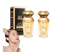 2PCS Face Serum 24K Gold - Moisturizing Face and Eye Serum Enriched with 24K Gold for Immediate Radiance, Golden Hyaluronic Acid, Sérum au collagène doré 24 carats (40ml)