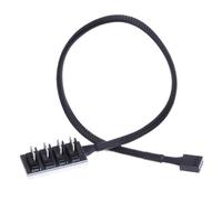 2Pcs Fan Hub 4 Broches Pwm Splitter 1 À 4 Splitter 5-Way Interne Carte Mère Ventilateur Power Extension Cord Câble Fil Pour Atx Computer Case 4-Pin Et 3-Pin Fan