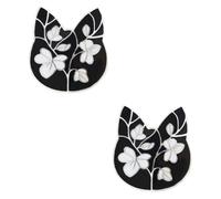 2pcs Fashionable Women's Cat Brooch Alloy Breastpin for Dresses Sweaters