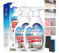 2Pcs Fast Acting Anti Wall Cleaner Spray,New 8oz Highly Painted Effective Wall Stain Remover,Dust Removal Foam,Multi-Surface Use, Long-Term Protection Without Damaging For Bathrooms,Kitchens,Tile