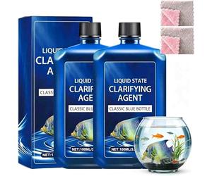 2Pcs Fast-Acting Aquarium Water Clarifier, Aquarium Liquid State Clarifying Agent,Clears Cloudy Water & Maintains Clear Results, Powerful Fish Tank Water-Purification,Safe & Gentle Formula