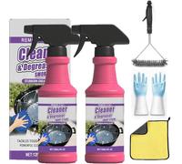 2Pcs Fast-Acting Heavy-Duty Grill Degreaser Spray - 120ml BBQ Grill Cleaner, Heavy Duty BBQ Grills Degreaser Cleaner Spray, Smoky Stains, And Stubborn Grease