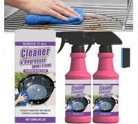 2Pcs Fast-Acting Heavy-Duty Grill Degreaser Spray - 120ml BBQ Grill Cleaner, Heavy Duty BBQ Grills Degreaser Cleaner Spray, Smoky Stains, And Stubborn Grease
