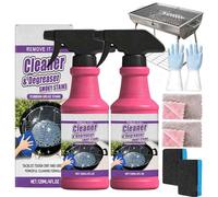 2Pcs Fast-Acting Heavy-Duty Grill Degreaser Spray,High-Performance Bbq Cleaning Solution For Outdoor Cooking,Safe Heavy Duty Cleaner For Burnt Food & Grease,For Stove Top, Grill, Drip Pans.