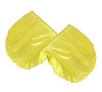 2pcs Faute des drapeaux 55 Semiccle Louange Dance Flags avec de la soie de tige intégrée comme des rubans danse d'adoration pour la pratique la performance (Golden)